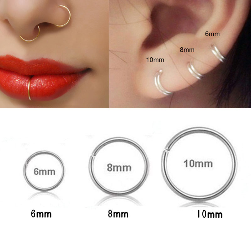 925แหวนเงินแหวนเครื่องประดับเจ - Body Jewelry Lip Ring บทวิจารณ์และราคา