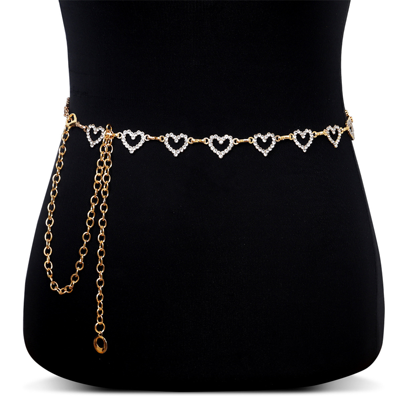 เข็มขัดคาดเอวรูปหัวใจประดับเพช - Body Jewelry Ends บทวิจารณ์และราคา