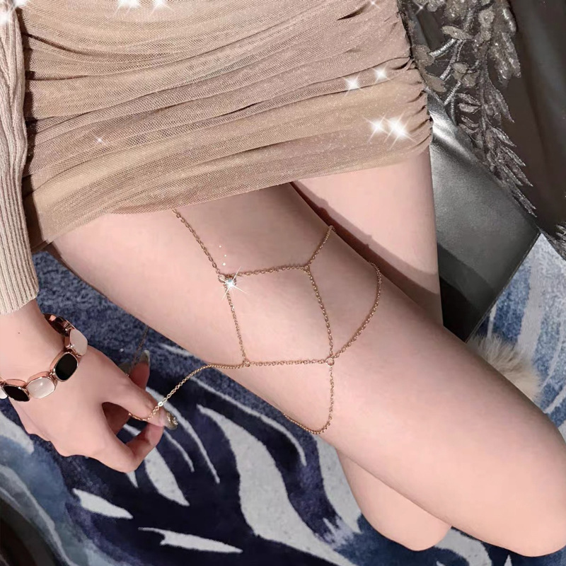 สร้อยขาเพชรสำหรับไนท์คลับ บิกิ - Body Jewelry Thigh Chain บทวิจารณ์และราคา
