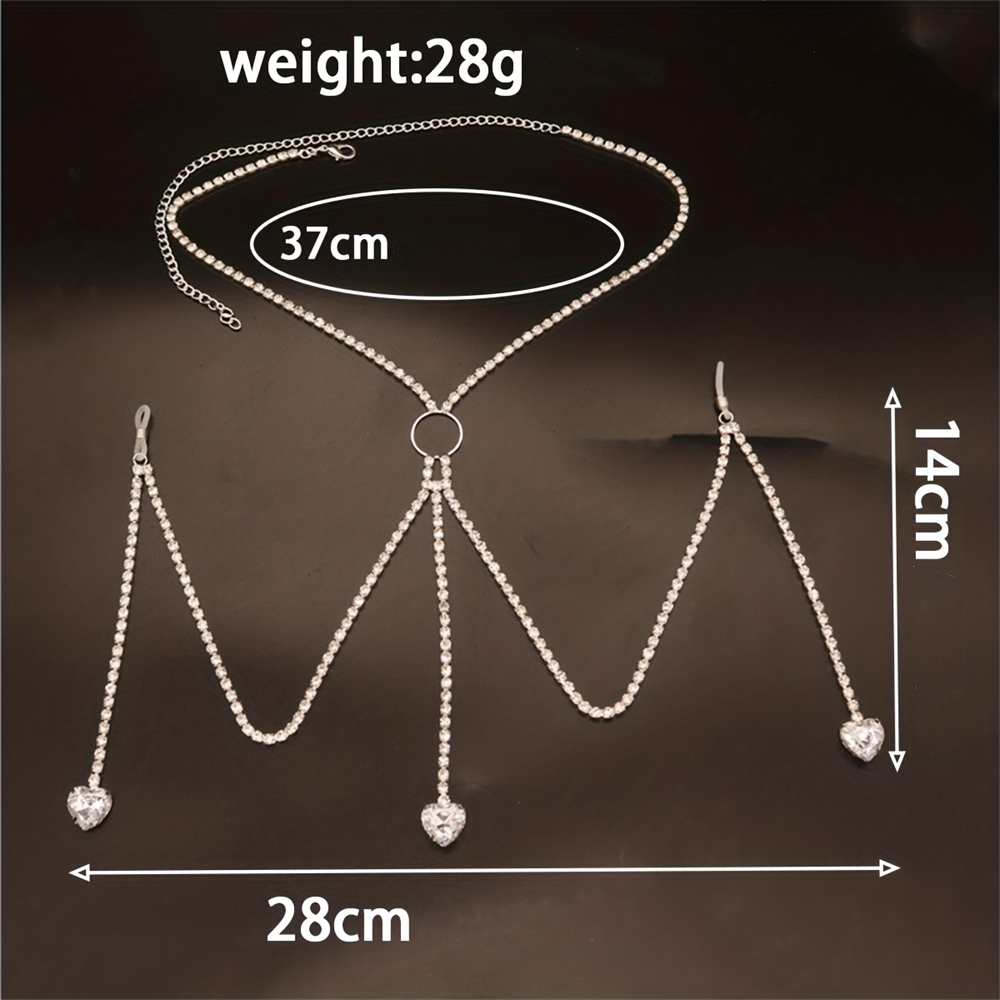 ห่วงโซ่ทรงหยดน้ำประดับพลอยเทีย - Body Jewelry Bra บทวิจารณ์และราคา