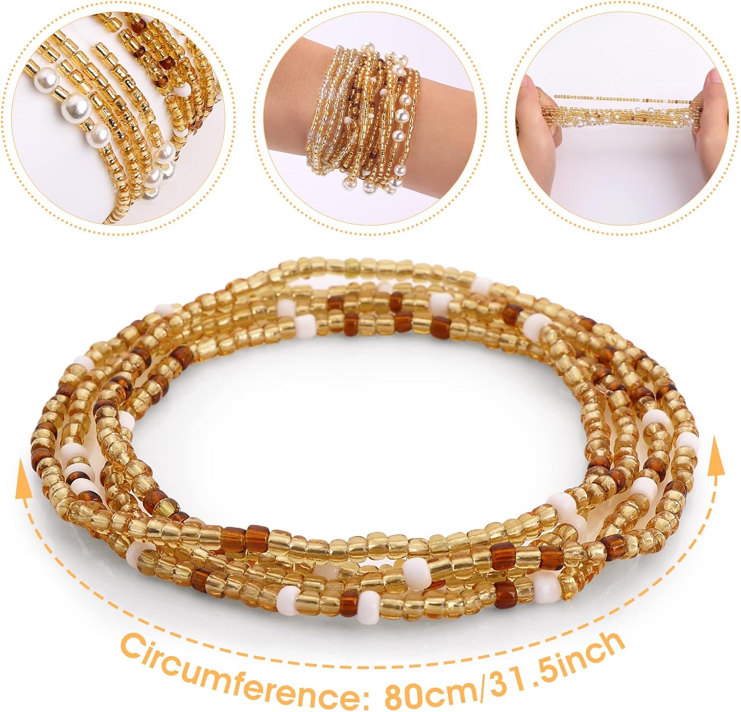 ลูกปัดคาดเอวสำหรับผู้หญิง ลูกป - Body Jewelry Ends บทวิจารณ์และราคา