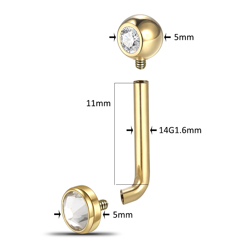 1PC G23 ไทเทเนียม Christina แน - Body Jewelry Vch บทวิจารณ์และราคา