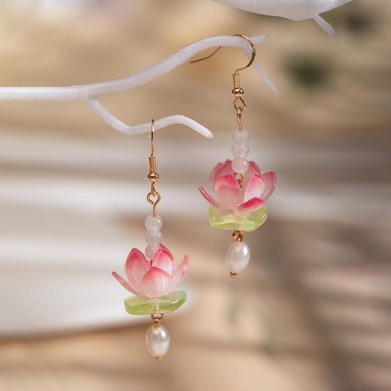 ต่างหูรูปดอกบัวแบบหยดน้ำ ดีไซน - Body Jewelry Wholesale บทวิจารณ์และราคา