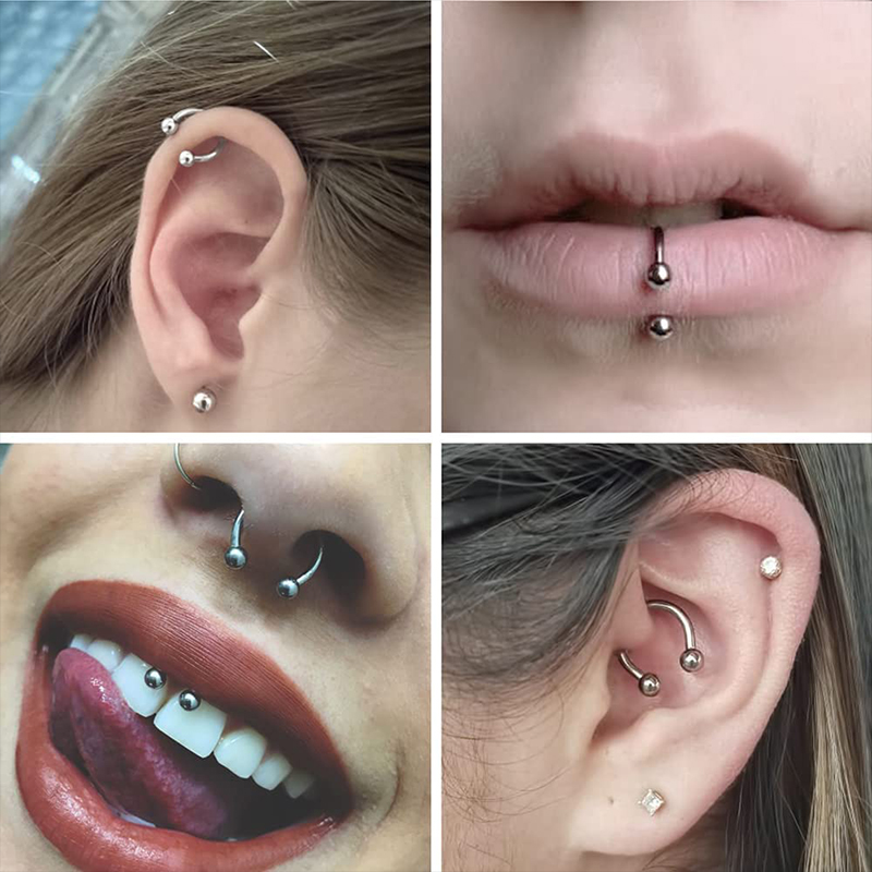 5 ชิ้น/ล็อต แหวนเหล็กกล้าไร้สน - Body Jewelry Lip Ring บทวิจารณ์และราคา