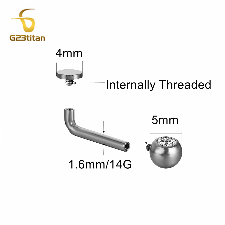 1ชิ้นเจาะหีไทเทเนียม Christina - Body Jewelry Vch บทวิจารณ์และราคา