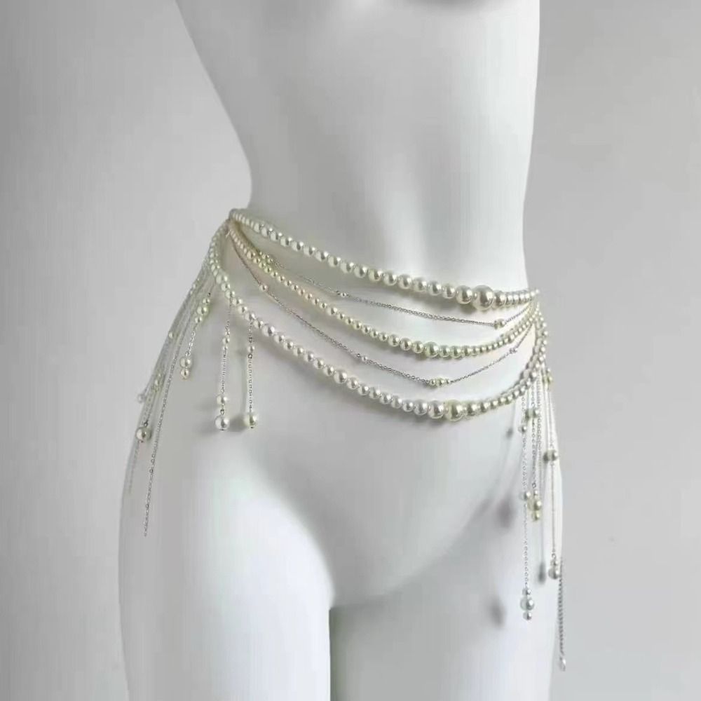 โซ่คาดเอวไข่มุกแฟชั่นสุดหรู เค - Body Jewelry Ends บทวิจารณ์และราคา