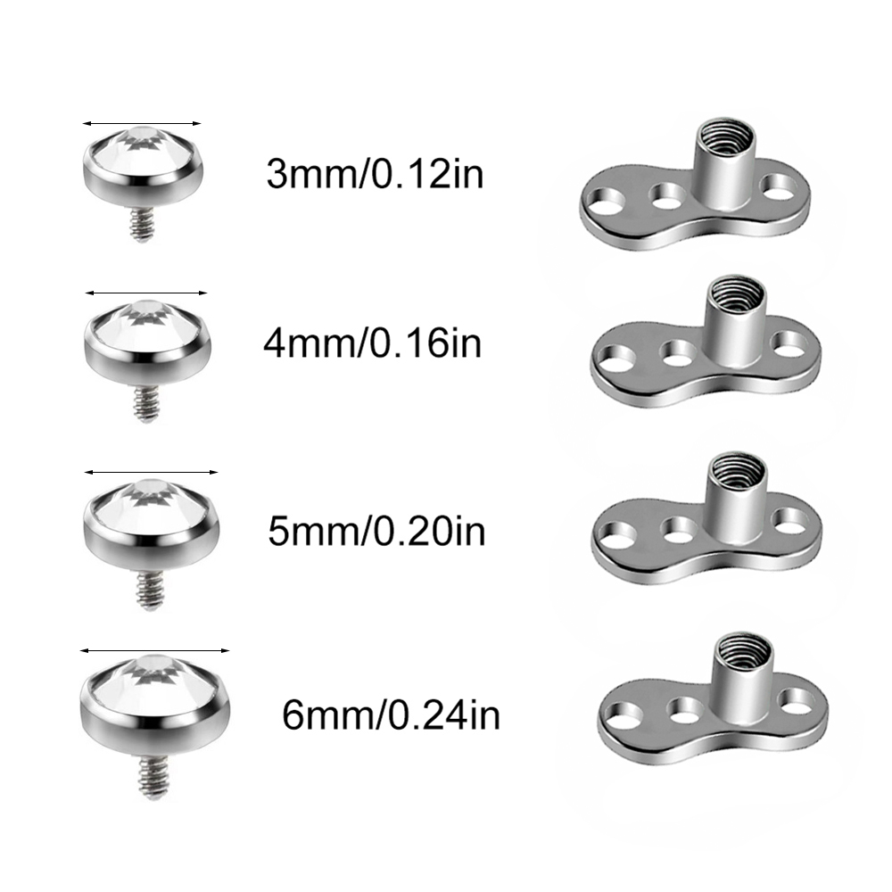 9PCS-1PC เหล็กผ่าตัด Skin DIVE - Dermal Anchor Top บทวิจารณ์และราคา