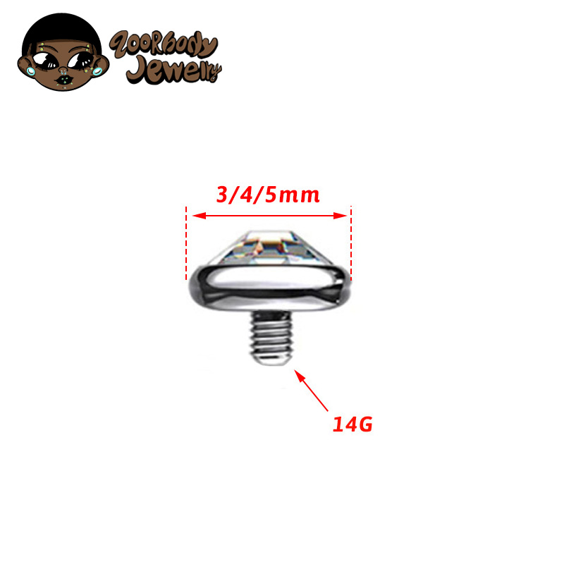 ต่างหูไทเทเนียม ASTM F136 แบบโ - Dermal Anchor Top บทวิจารณ์และราคา