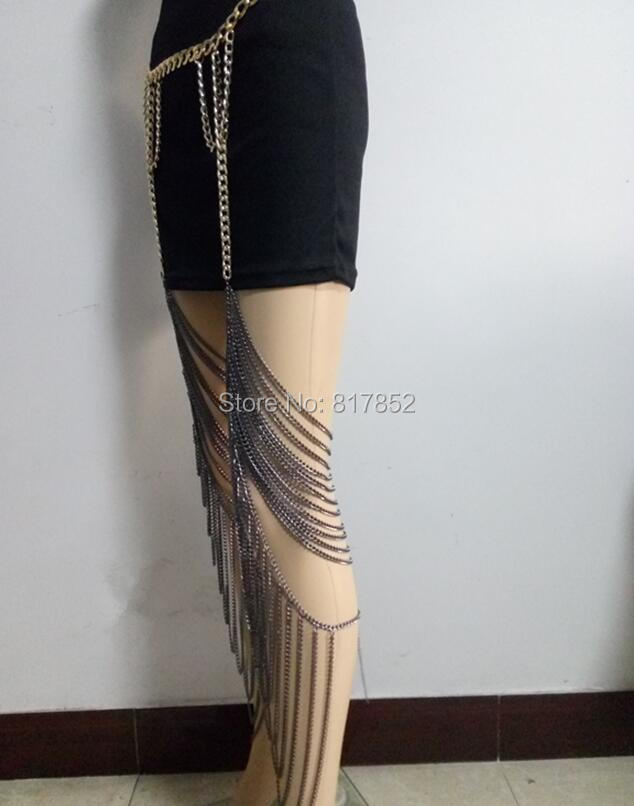 แฟชั่นWRB89ผู้หญิงโซ่สีทองชั้น - Body Jewelry Thigh Chain บทวิจารณ์และราคา