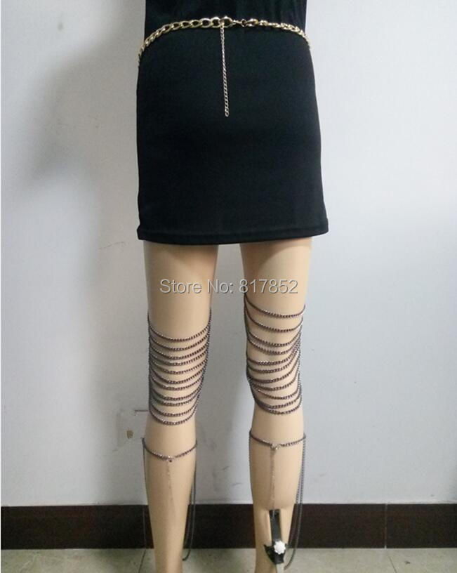 แฟชั่นWRB89ผู้หญิงโซ่สีทองชั้น - Body Jewelry Thigh Chain บทวิจารณ์และราคา