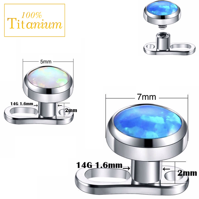1Pcs โอปอล Micro Dermal เจาะ D - Dermal Anchor Top บทวิจารณ์และราคา