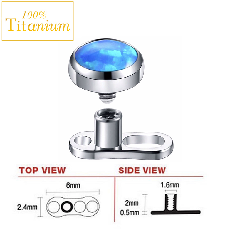 1Pcs โอปอล Micro Dermal เจาะ D - Dermal Anchor Top บทวิจารณ์และราคา